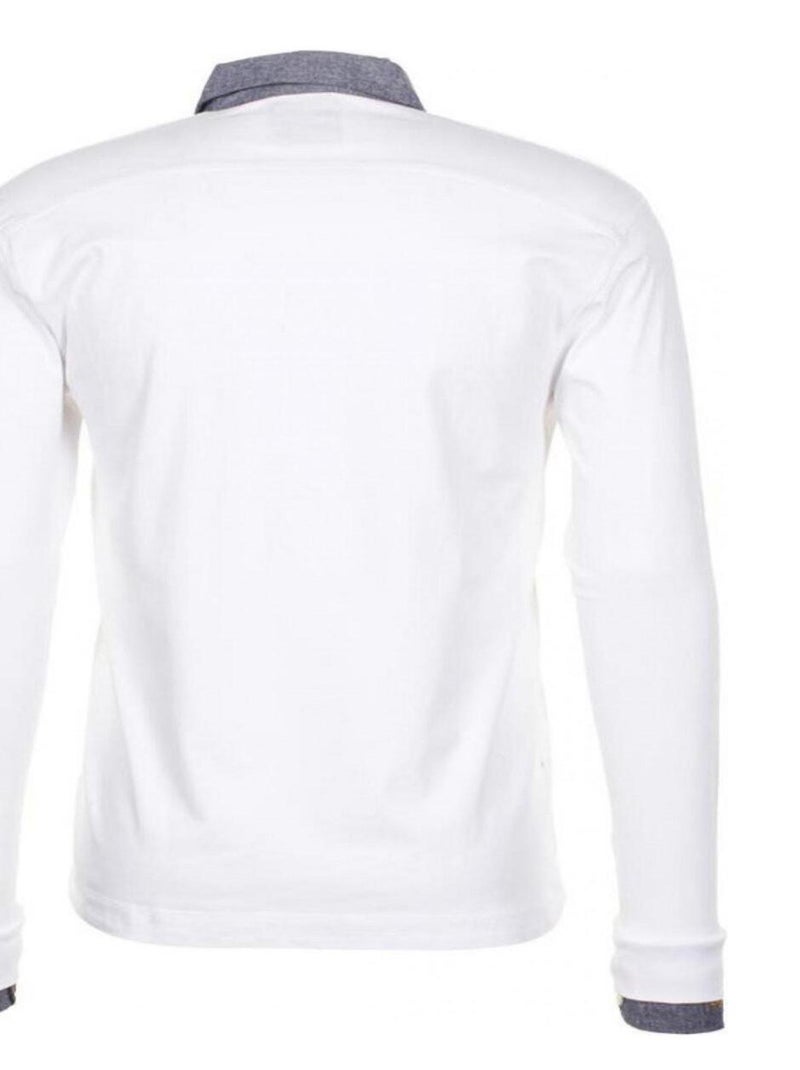 Polo manches longues garçon ECAZBI - HARRY KAYN Blanc - Kiabi