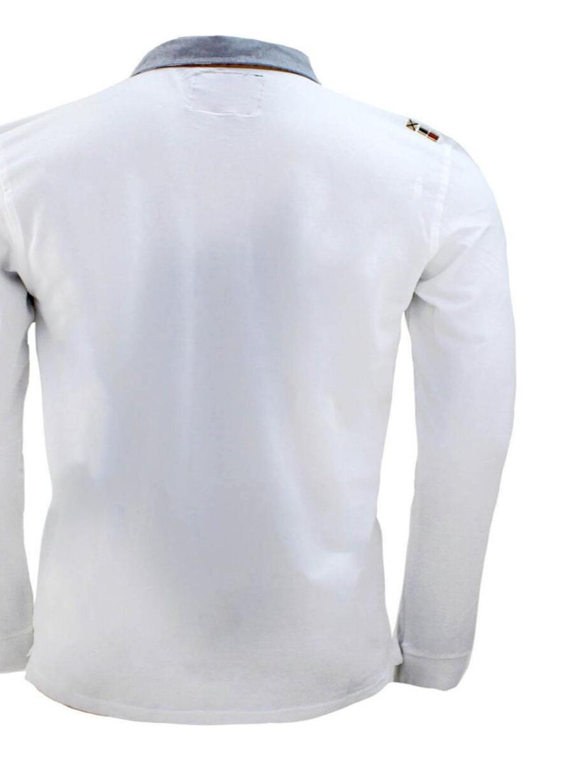 Polo manches longues garçon ECEDICE - VENT DU CAP Blanc - Kiabi