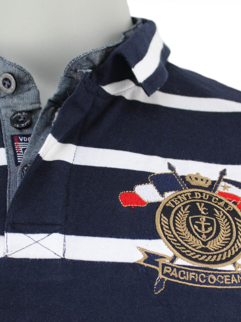 Polo manches longues garçon ECRAOR - VENT DU CAP Bleu marine - Kiabi