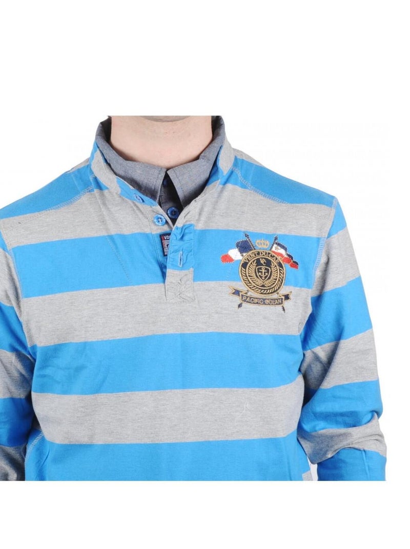 Polo manches longues garçon ECRASTY - VENT DU CAP Bleu - Kiabi