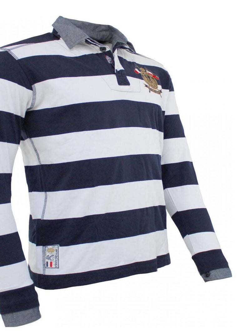 Polo manches longues garçon ECRASTY - VENT DU CAP Bleu marine - Kiabi