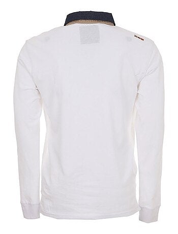 Polo manches longues Homme CRAOR/DF blanc