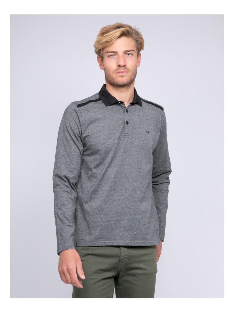 Polo manches longues PAFOMIX Noir - Kiabi