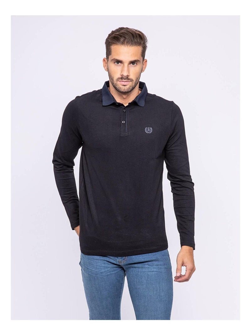 Polo manches longues PALANGA Noir - Kiabi