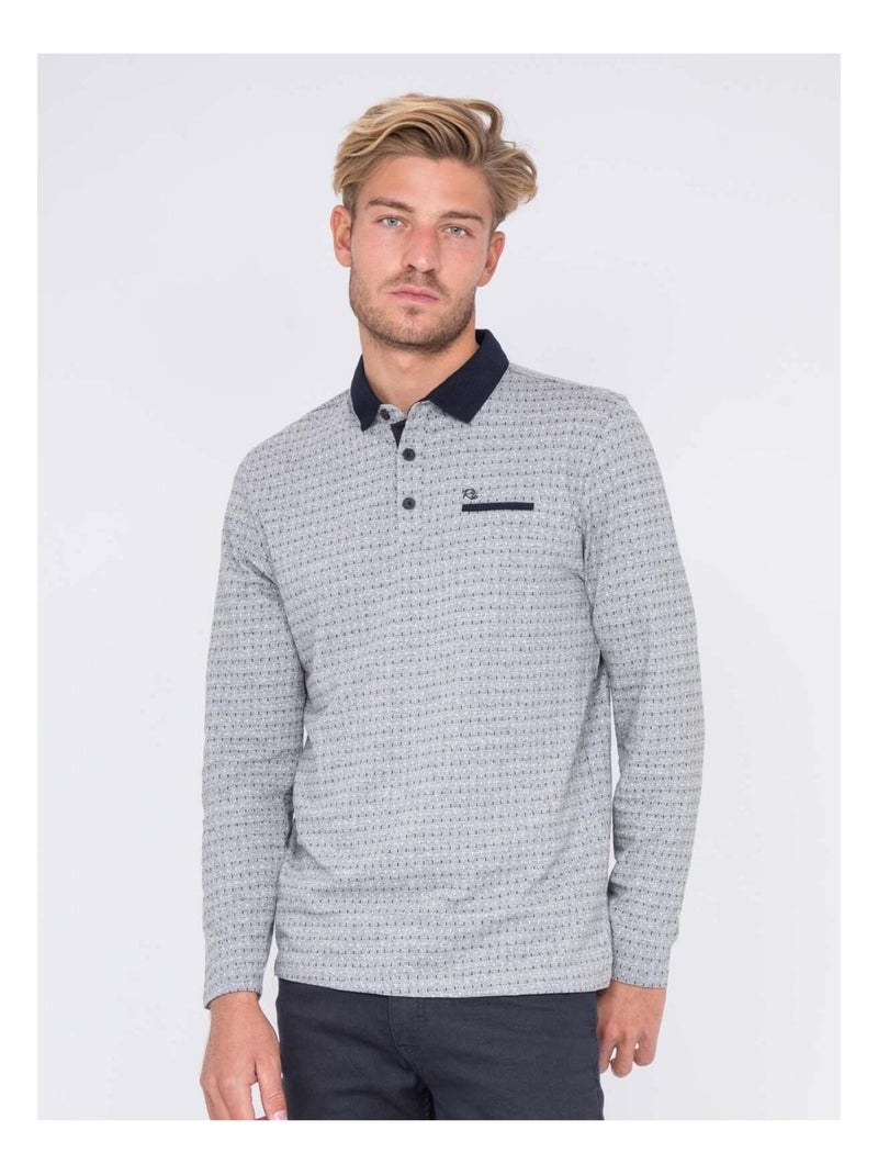 Polo manches longues PAXMAN Gris - Kiabi