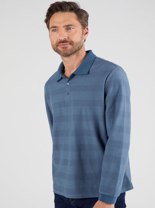 Polo manches longues pur coton - Damart - Kiabi