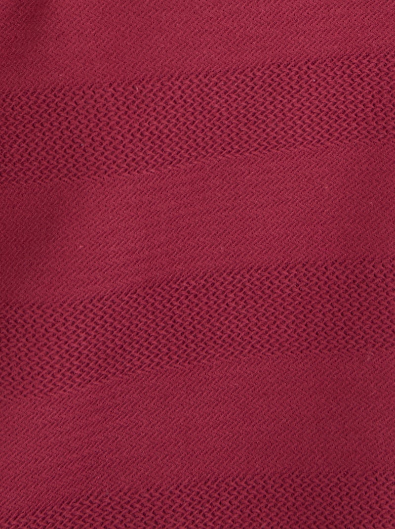 Polo manches longues pur coton - Damart Rouge - Kiabi