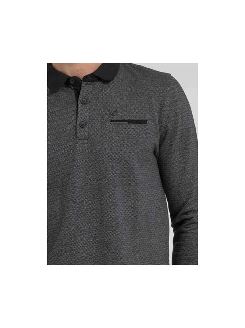 Polo manches longues pur coton PAGNY - Kiabi