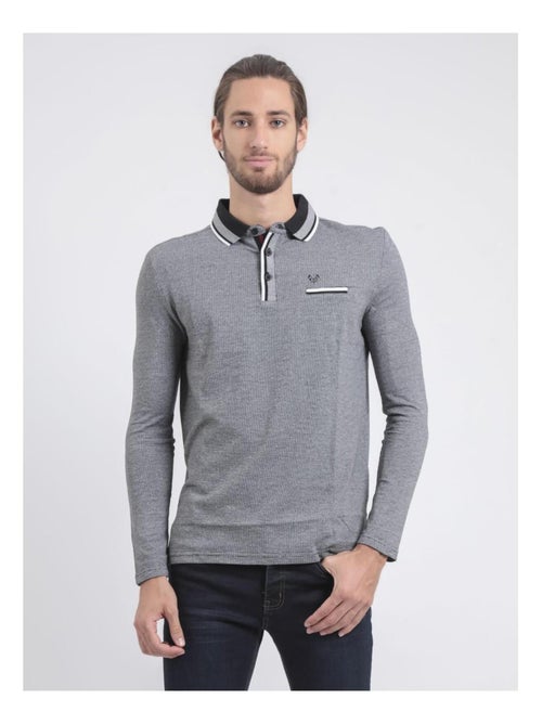 Polo manches longues pur coton PAMELVINE - Kiabi
