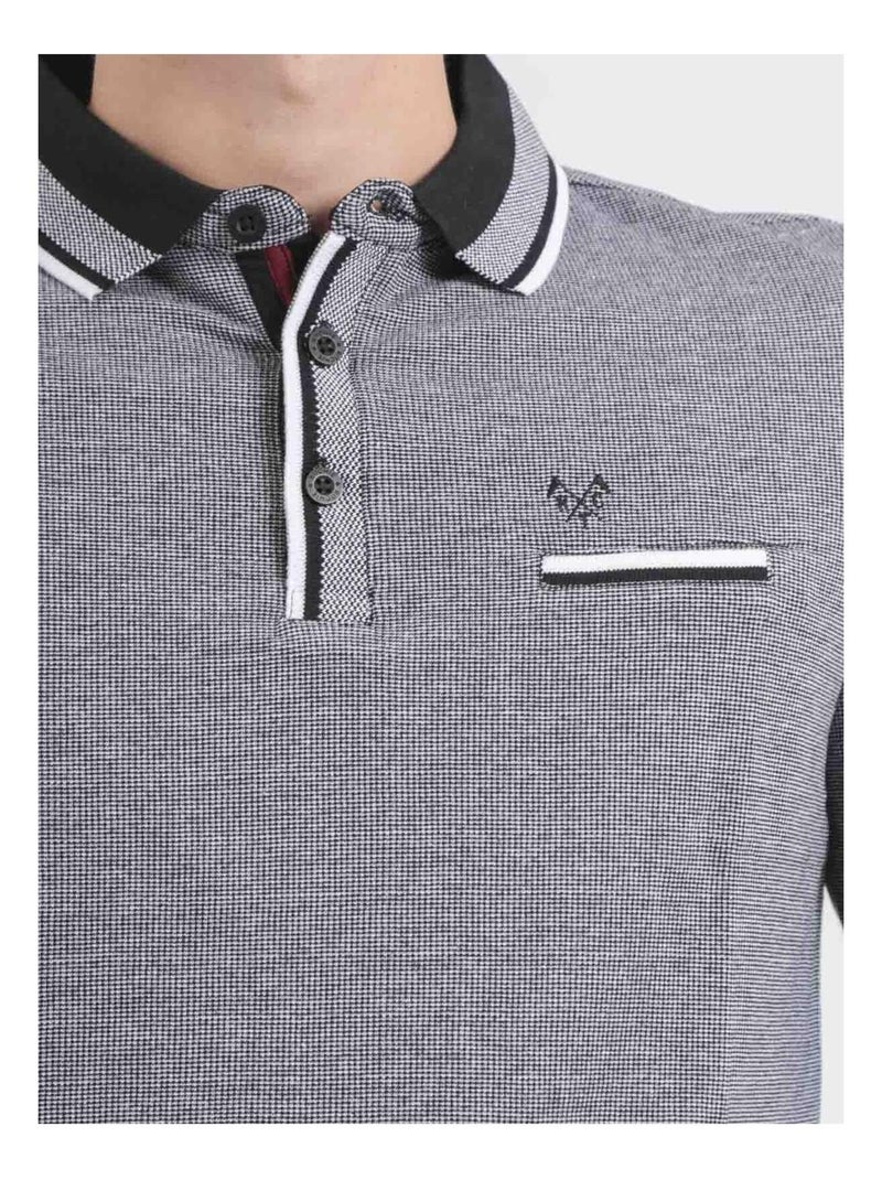 Polo manches longues pur coton PAMELVINE Noir - Kiabi