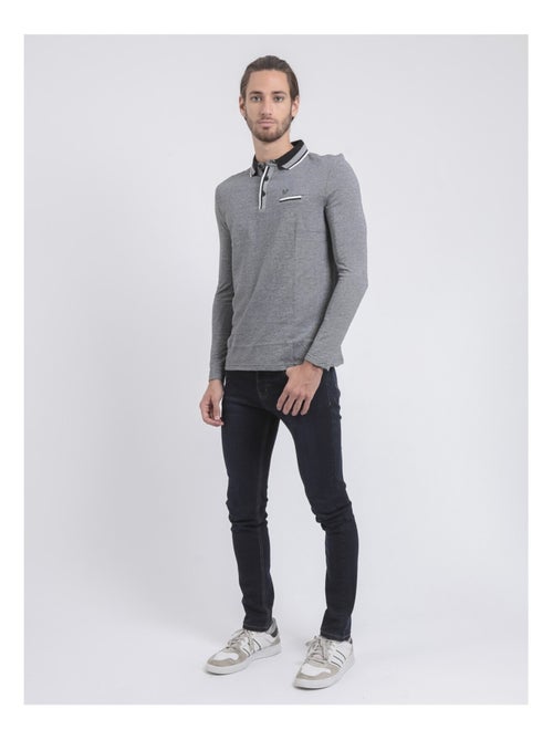 Polo manches longues pur coton PAMELVINE - Kiabi