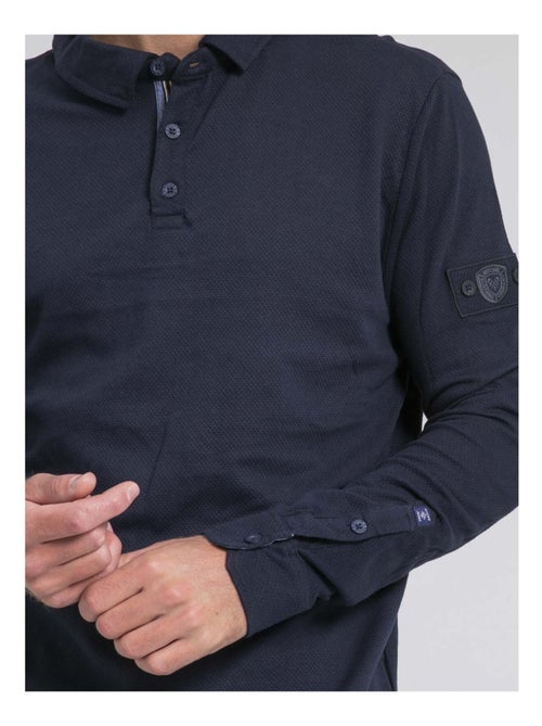 Polo manches longues pur coton PILKA - Kiabi