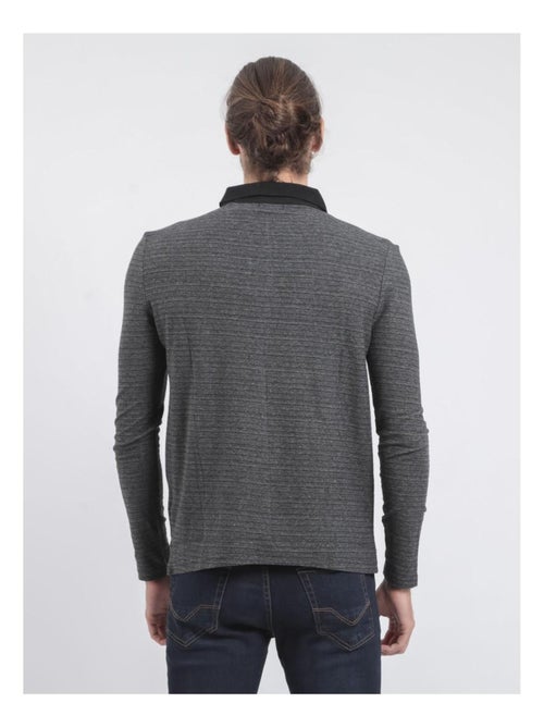 Polo manches longues pur coton PINSAC - Kiabi