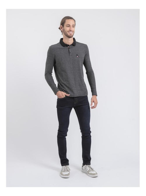 Polo manches longues pur coton PINSAC - Kiabi