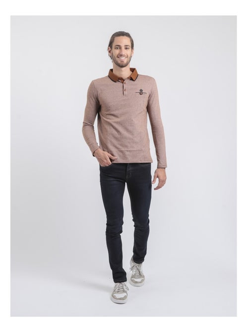 Polo manches longues pur coton PIWANGA - Kiabi