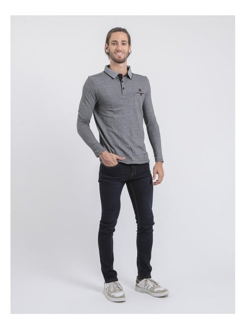 Polo manches longues pur coton PIWANGA - Kiabi