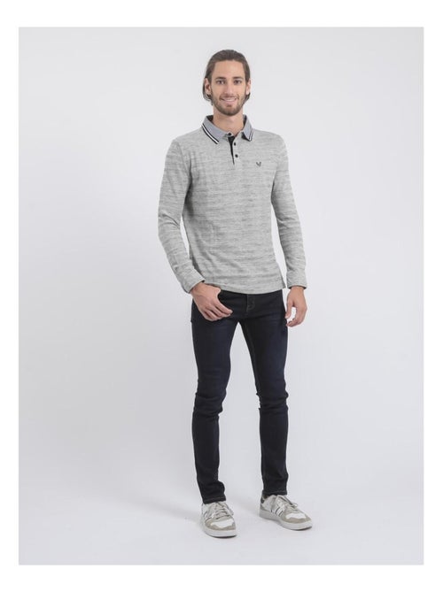 Polo manches longues pur coton PLAMOTO - Kiabi