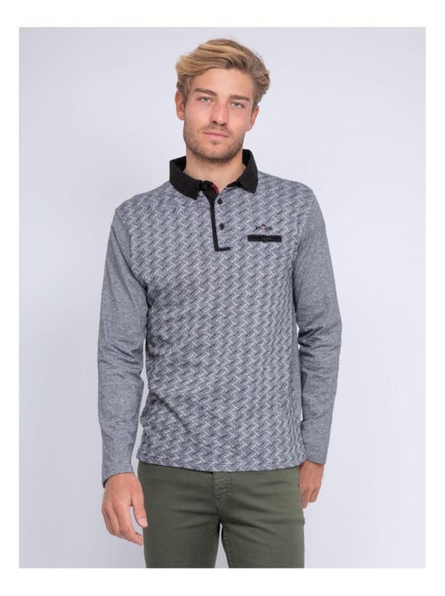 Polo manches longues pur coton PLOVIS - Kiabi