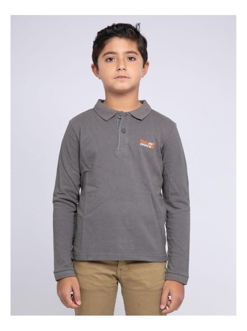 Polo manches longues pur coton PODRICK-J - Kiabi