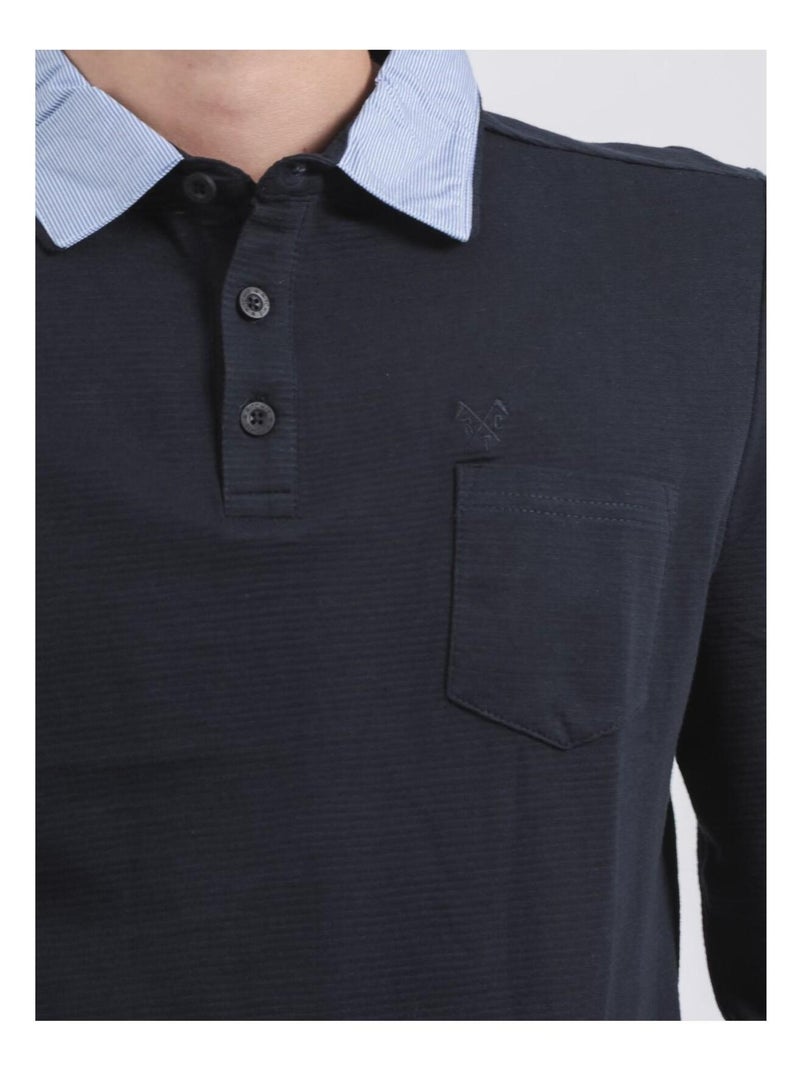 Polo manches longues pur coton POKEMAN Bleu marine - Kiabi
