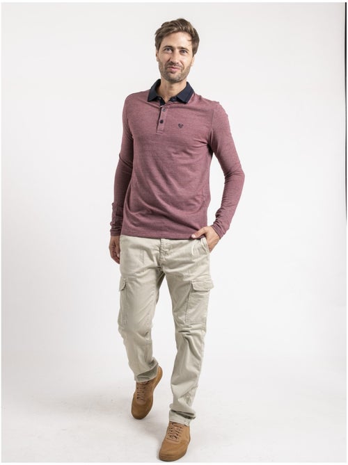 Polo manches longues pur coton POUMIX - Kiabi
