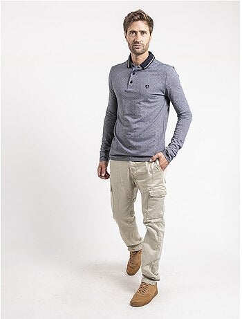 Polo manches longues pur coton PYTHON