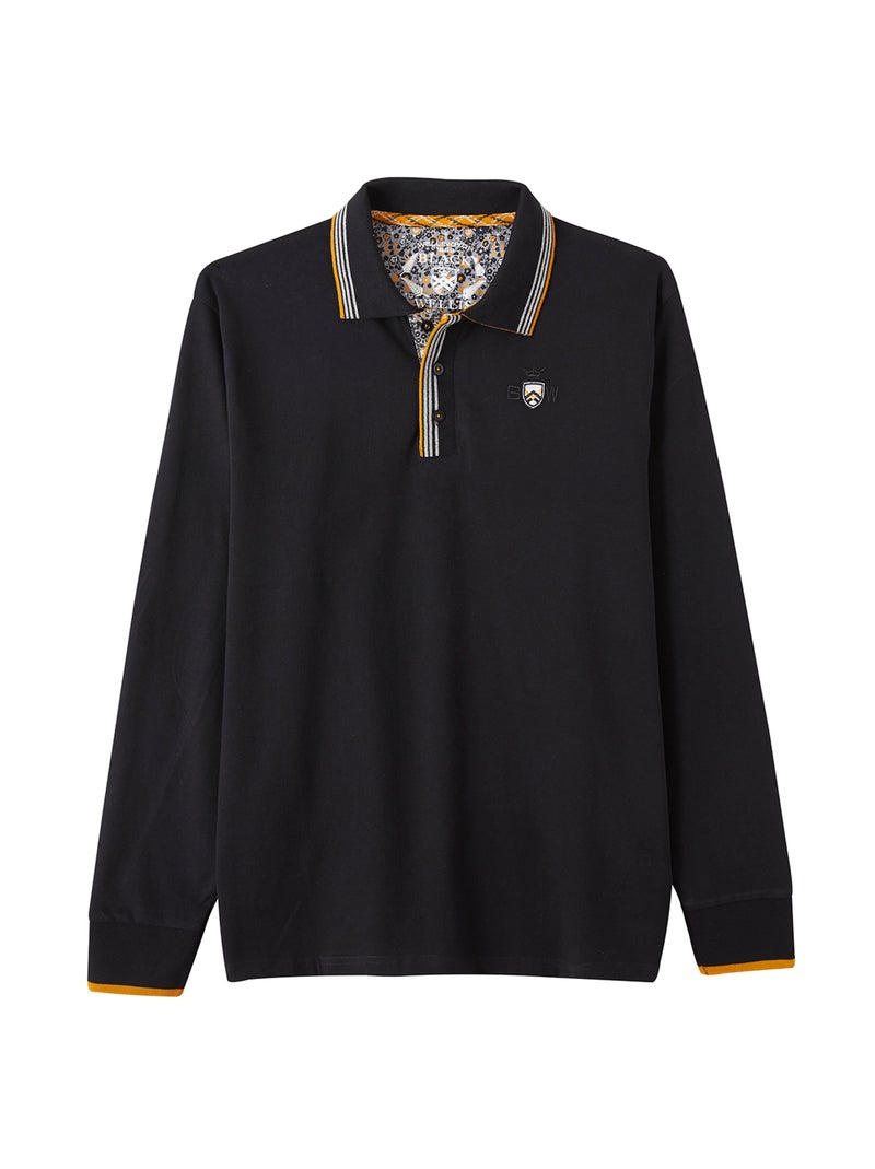 Polo manches longues ROYAL CASUAL Noir - Kiabi