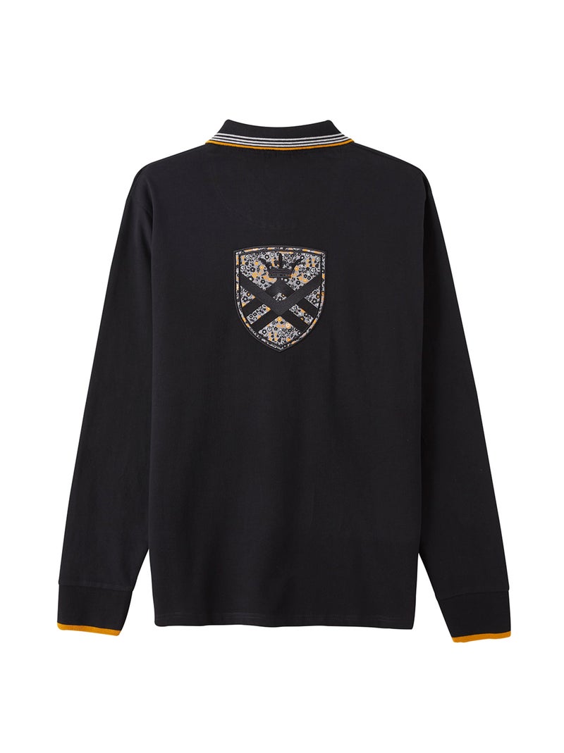 Polo manches longues ROYAL CASUAL Noir - Kiabi