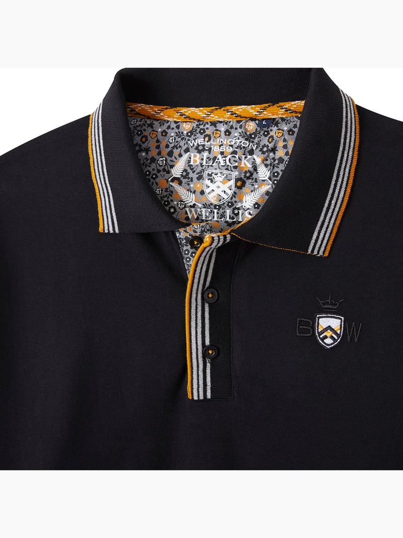 Polo manches longues ROYAL CASUAL Noir - Kiabi