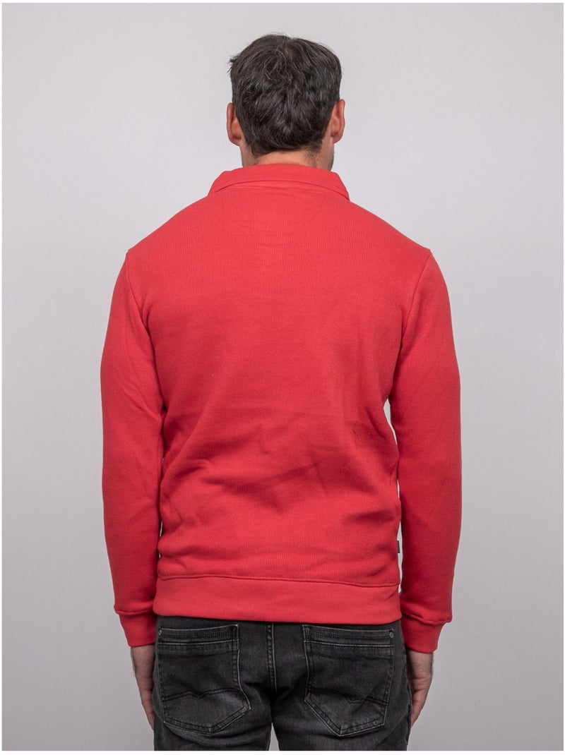 Polo manches longues wiritix Rouge - Kiabi