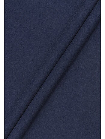 Polo marine à coupe droite en coton bio avec manches courtes et col boutonné