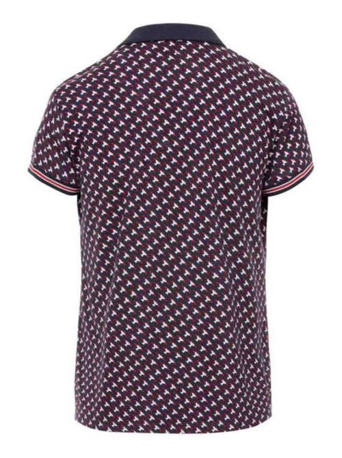Polo mauve imprimé col V Femme - Kiabi