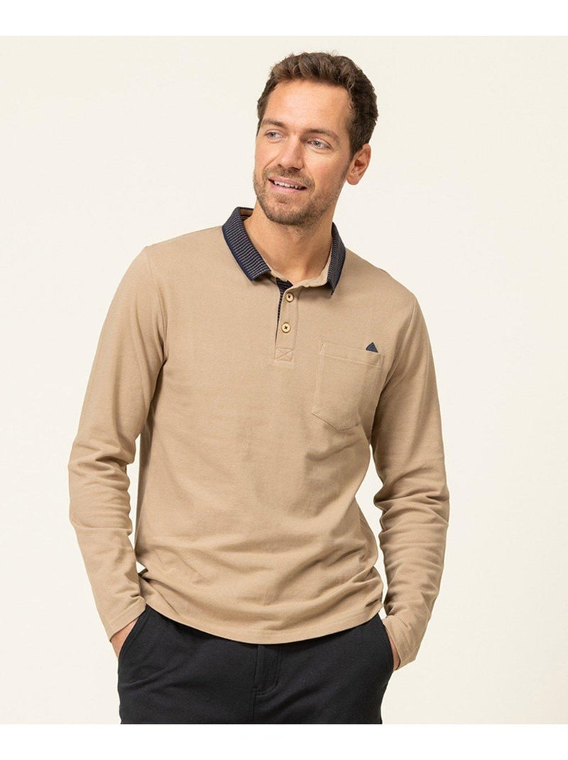 Polo Ml Homme Terre de Marins Beige - Kiabi