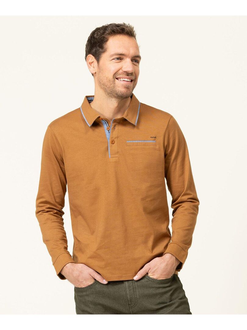 Polo Ml Homme Terre de Marins Camel - Kiabi