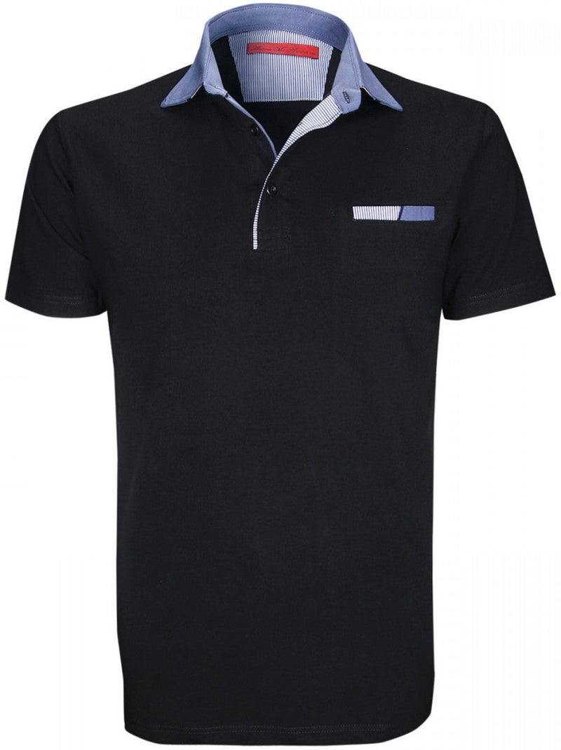 Polo mode coupe cintrée ALESSANDRINO Andrew Mac Allister Noir - Kiabi