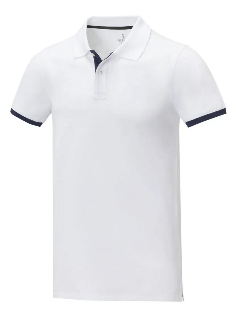 Polo morgan - elevate life Blanc Bleu - Kiabi
