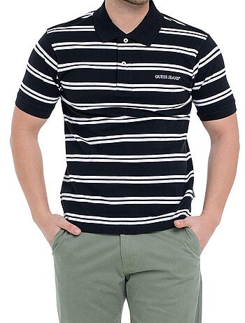 Polo motif/style à rayures - guess