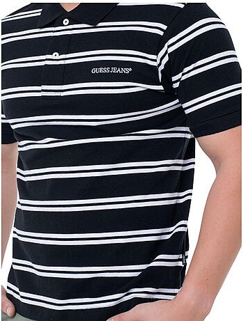 Polo motif/style à rayures - guess