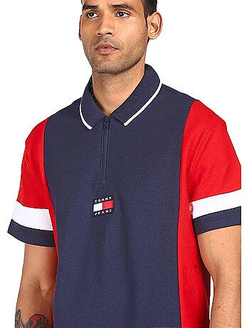 Polo motif/style blocs de couleurs - tommy hilfiger