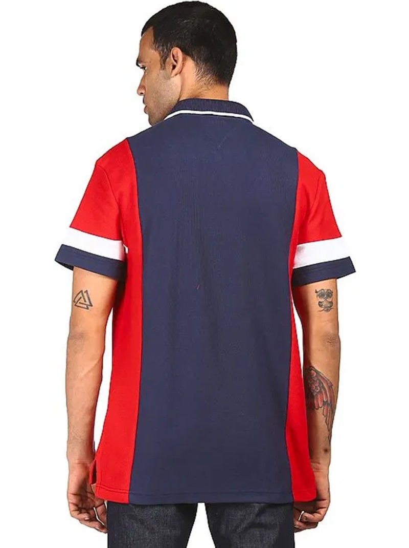 Polo motif/style blocs de couleurs - tommy hilfiger Noir Bleu marine - Kiabi