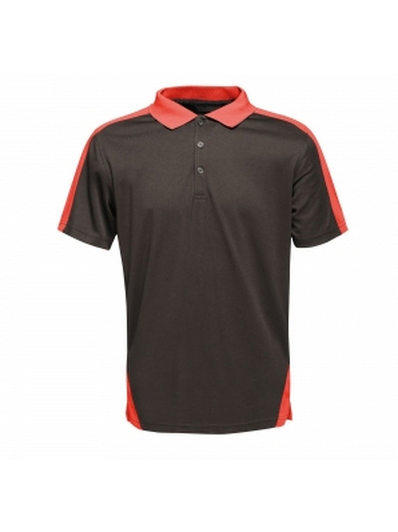 Polo motif/style contrasté - regatta professional Noir Rouge - Kiabi