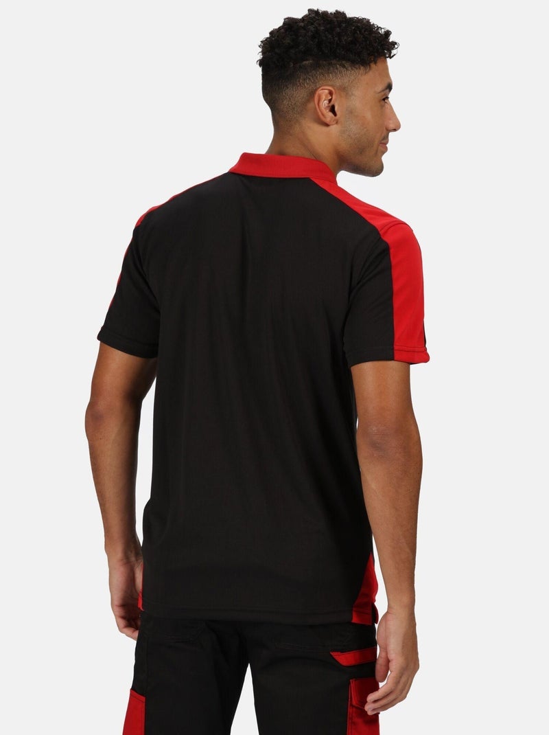 Polo motif/style contrasté - regatta professional Noir Rouge - Kiabi