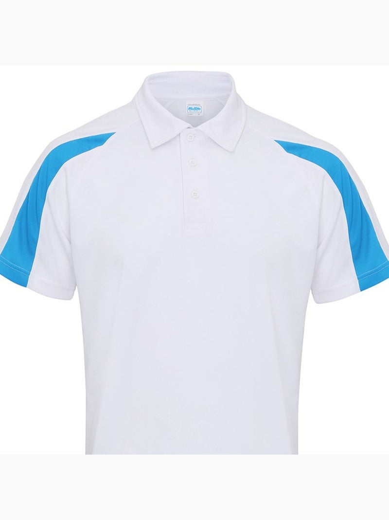 Polo motif/style contrasté cool - just cool Blanc Bleu - Kiabi
