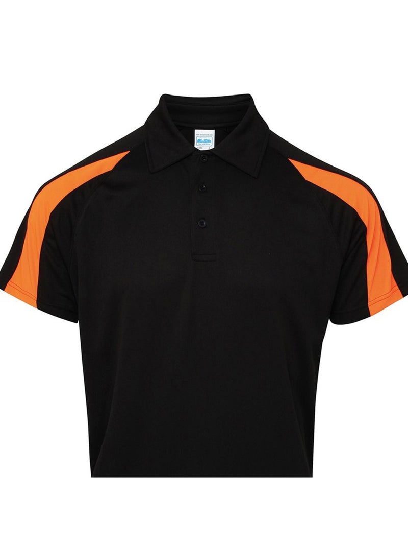 Polo motif/style contrasté cool - just cool Noir Orange - Kiabi