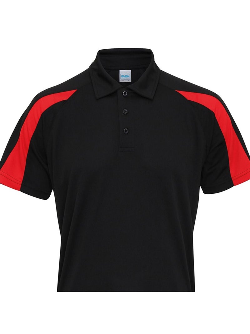 Polo motif/style contrasté cool - just cool Noir Rouge - Kiabi