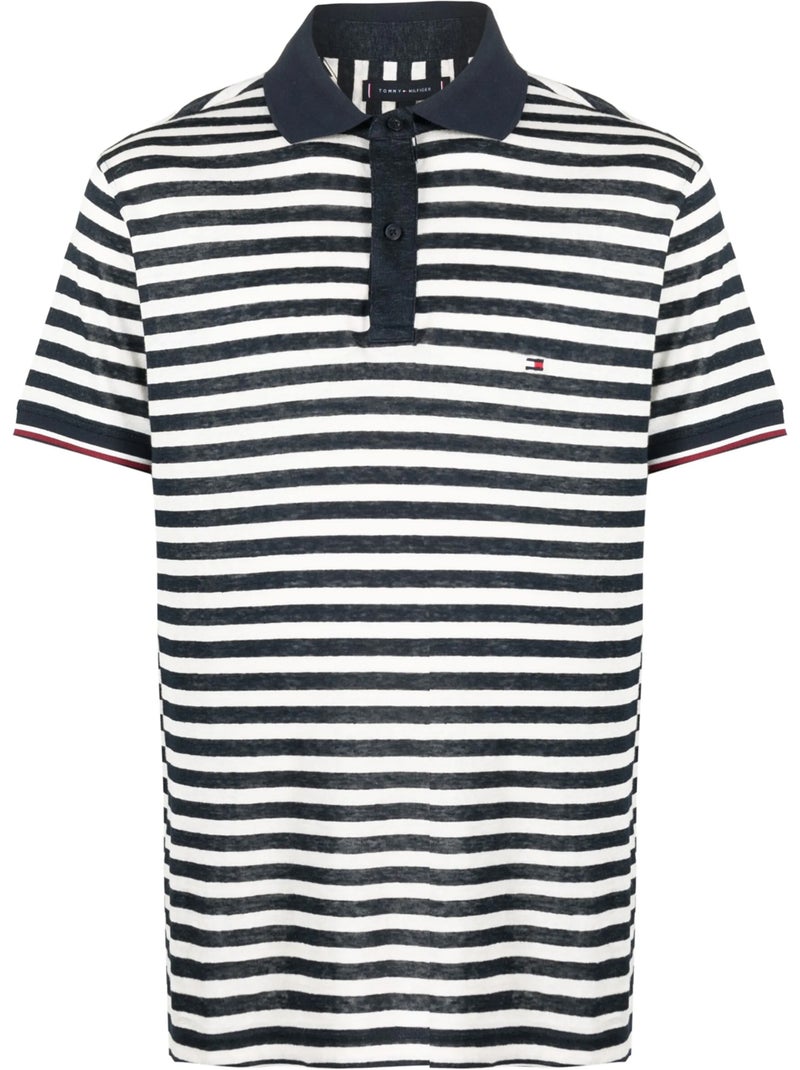 Polo motif/style rayé - tommy hilfiger Bleu Bleu marine Blanc - Kiabi