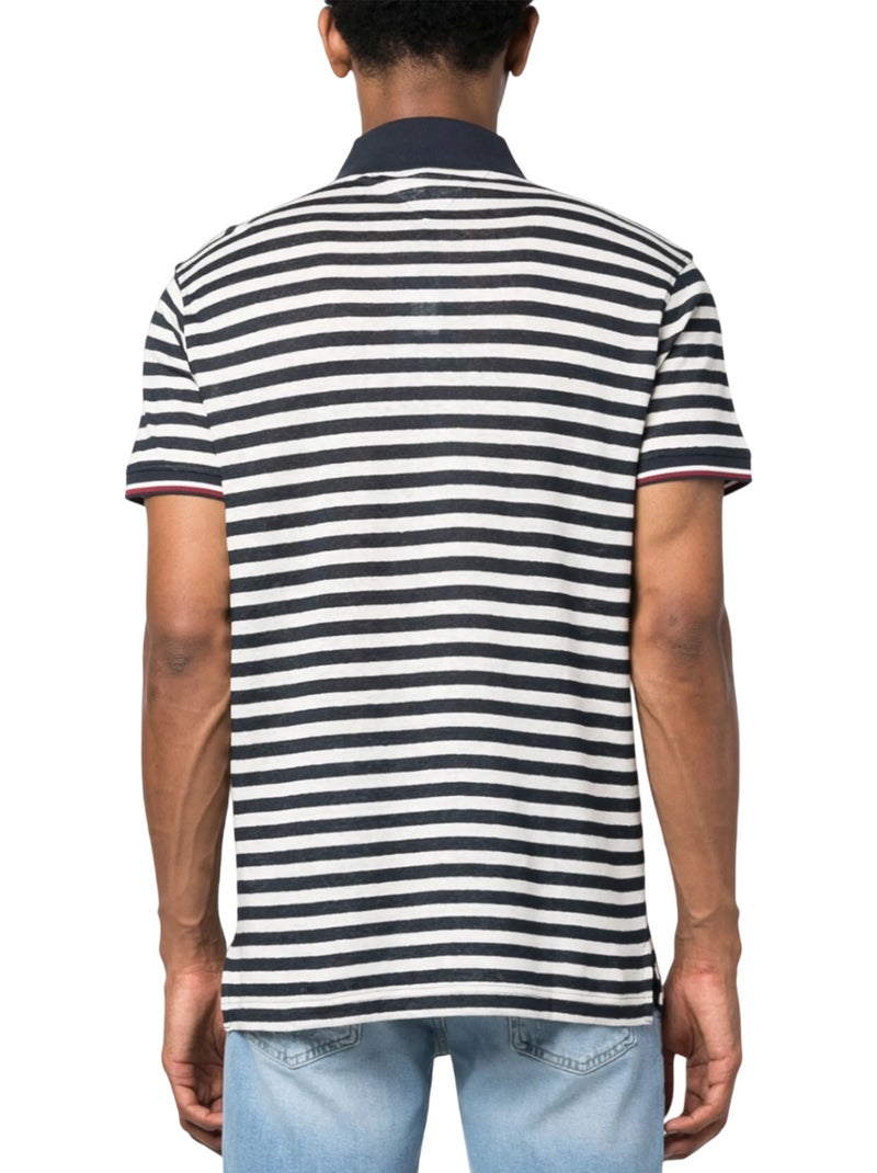 Polo motif/style rayé - tommy hilfiger Bleu Bleu marine Blanc - Kiabi