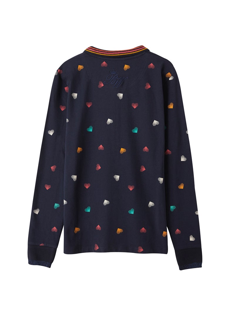 POLO MY CASUAL COLORFUL HEART Bleu marine - Kiabi