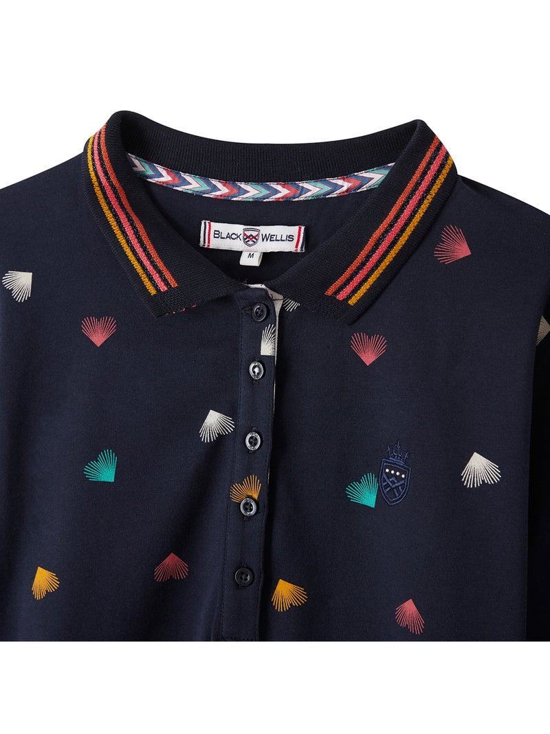POLO MY CASUAL COLORFUL HEART Bleu marine - Kiabi