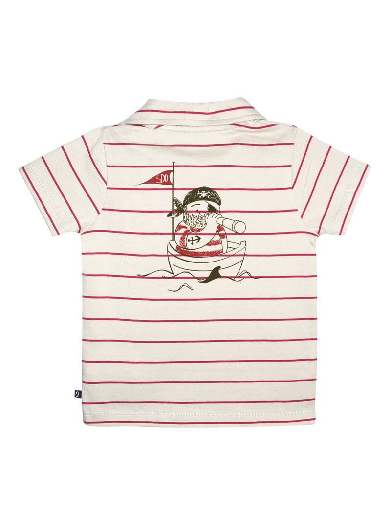 POLO NEO MANCHES COURTES ENFANT Blanc Rouge - Kiabi